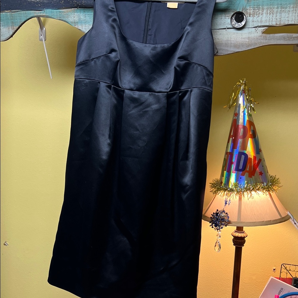 Michael Kors Black Satin Mini Dress- size 8